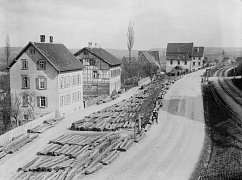 Holzlager an der Hermaringerstraße