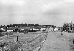 Beethovenstraße im Bau Blick zum Schießberg