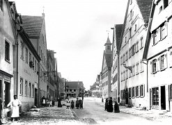 Szene in der Marktstraße von 1901