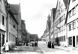 Szene in der Marktstraße von 1901