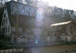 Innenaufnahmen der Spitalmühle vor dem Abbruch 1989