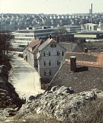 Blick vom Pavillon auf Schießbergstraße