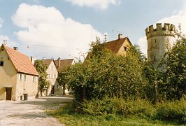 Blick in die Fischgasse mit Bocksturm