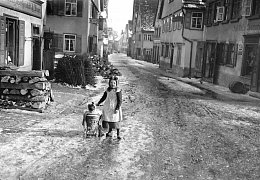 Lange Straße des frühen 20. Jahrhunderts