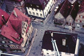 Blick vom Kirchturm auf die Langestraße