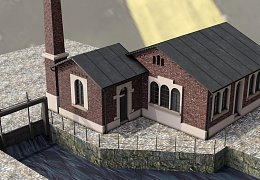 3D-Rekonstruktion des Pumpenhauses an der Brenz