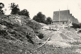 Bauarbeiten am Ulmer Platz 1952