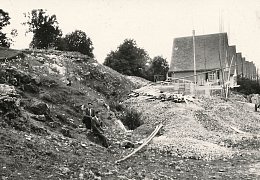 Bauarbeiten am Ulmer Platz 1952