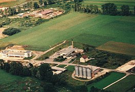 Luftaufnahme Ried mit neuem Schlachthof