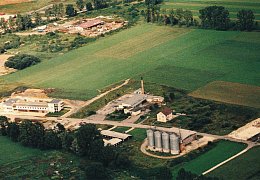 Luftaufnahme Ried mit neuem Schlachthof