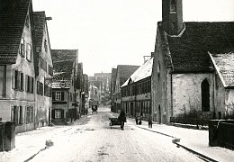 Blick in die Spitalstraße im Winter 1910