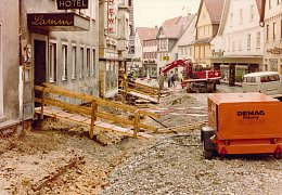 Vorbereitungsarbeiten zur neuen Fußgängerzone