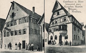 Gasthaus Karpfen vor und nach dem Umbau