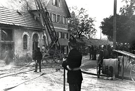 Brand des Gasthauses Felsen in der Bahnhofstraße