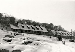 Häuser der Ostsiedlung Bühl vor dem Abbruch