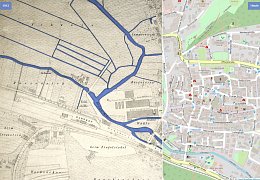 Giengen im Jahr 1913 und heute