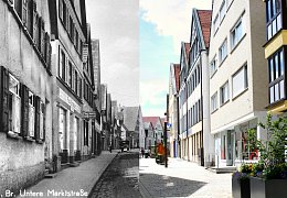 Untere Marktstraße 1912 und 2024 im Vergleich