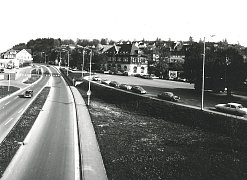 Blick von der Brücke auf das Bahnhofsgelände