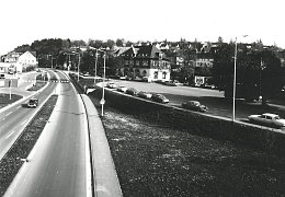 Blick von der Brücke auf das Bahnhofsgelände