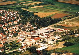 Luftaufmahme Ziegler, Friedhof und Ried