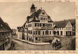 Blick auf die alte Post von 1925