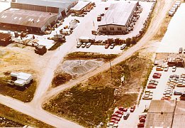 Luftaufnahme der Firma Hof später WLZ