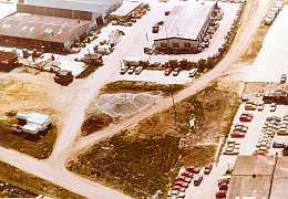 Luftaufnahme der Firma Hof später WLZ